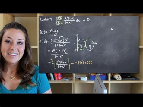 Definite integral of an odd function (KristaKingMath) .